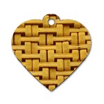 rattan Dog Tag Heart (One Side)