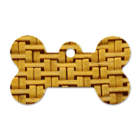 rattan Dog Tag Bone (One Side) from ArtsNow.com Front