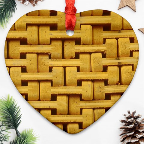 rattan Ornament (Heart) from ArtsNow.com Front