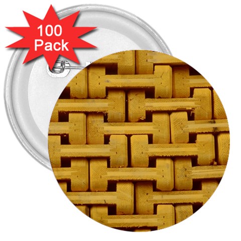 rattan 3  Button (100 pack) from ArtsNow.com Front