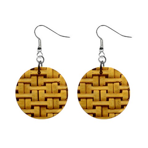 rattan 1  Button Earrings from ArtsNow.com Front
