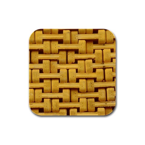 rattan Rubber Square Coaster (4 pack) from ArtsNow.com Front