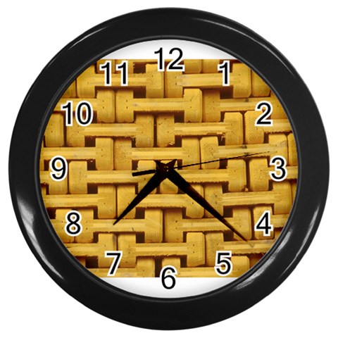 rattan Wall Clock (Black) from ArtsNow.com Front