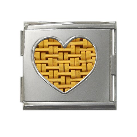 rattan Mega Link Heart Italian Charm (18mm) from ArtsNow.com Front