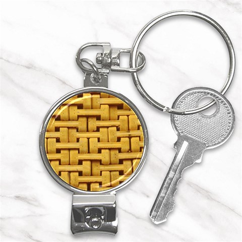 rattan Nail Clippers Key Chain from ArtsNow.com Front