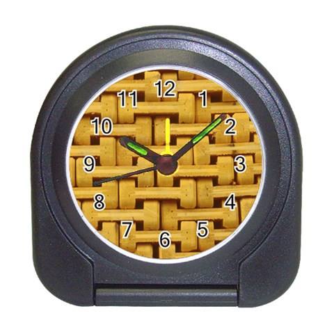 rattan Travel Alarm Clock from ArtsNow.com Front