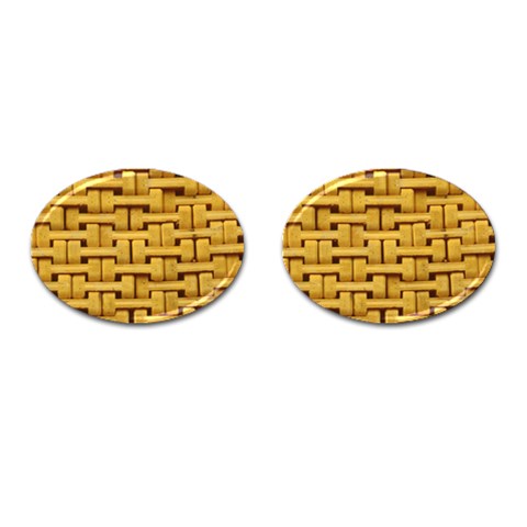 rattan Cufflinks (Oval) from ArtsNow.com Front(Pair)