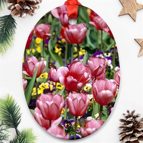 flowers Ornament (Oval) from ArtsNow.com Front