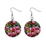 flowers 1  Button Earrings