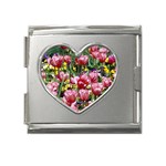 flowers Mega Link Heart Italian Charm (18mm)