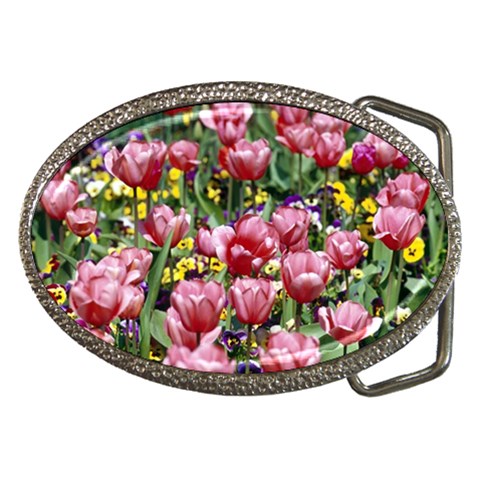 flowers Belt Buckle from ArtsNow.com Front