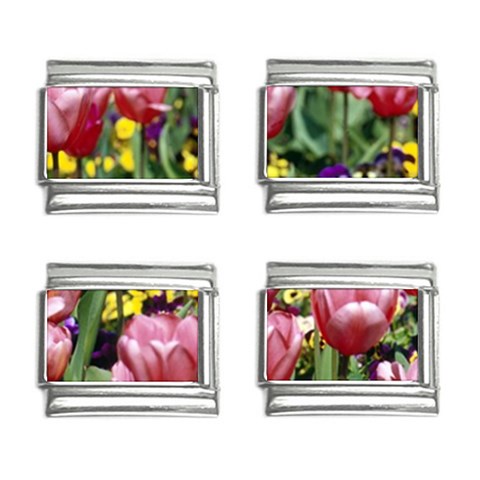 flowers 9mm Italian Charm (4 pack) from ArtsNow.com Front