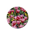 flowers Rubber Round Coaster (4 pack)