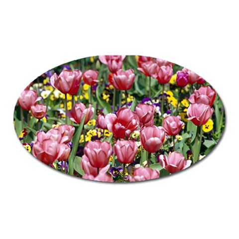 flowers Magnet (Oval) from ArtsNow.com Front