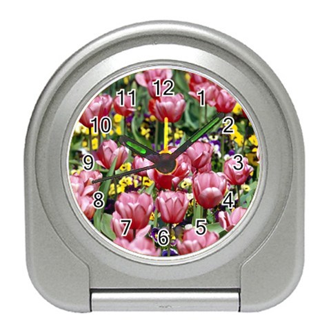 flowers Travel Alarm Clock from ArtsNow.com Front