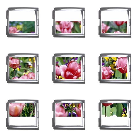flowers Mega Link Italian Charm (9 pack) from ArtsNow.com Front