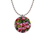 flowers 1  Button Necklace