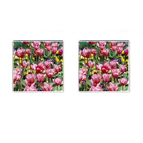 flowers Cufflinks (Square) from ArtsNow.com Front(Pair)