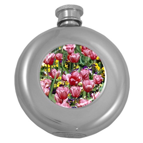 flowers Hip Flask (5 oz) from ArtsNow.com Front