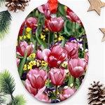 flowers Oval Ornament (Two Sides)