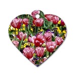 flowers Dog Tag Heart (Two Sides)