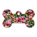 flowers Dog Tag Bone (Two Sides)