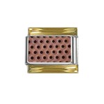 bee hives Gold Trim Italian Charm (9mm)