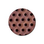 bee hives Rubber Round Coaster (4 pack)