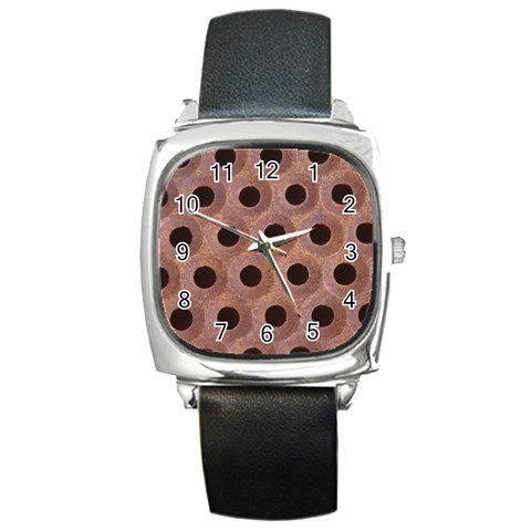 bee hives Square Metal Watch from ArtsNow.com Front