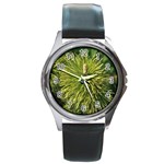 leaf Round Metal Watch