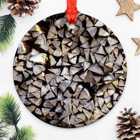 wood Ornament (Round) from ArtsNow.com Front