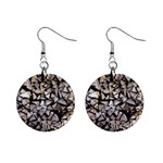 wood 1  Button Earrings