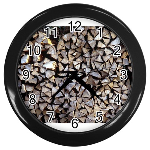 wood Wall Clock (Black) from ArtsNow.com Front