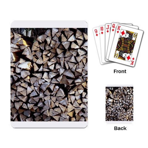 wood Playing Cards Single Design from ArtsNow.com Back