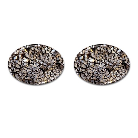 wood Cufflinks (Oval) from ArtsNow.com Front(Pair)