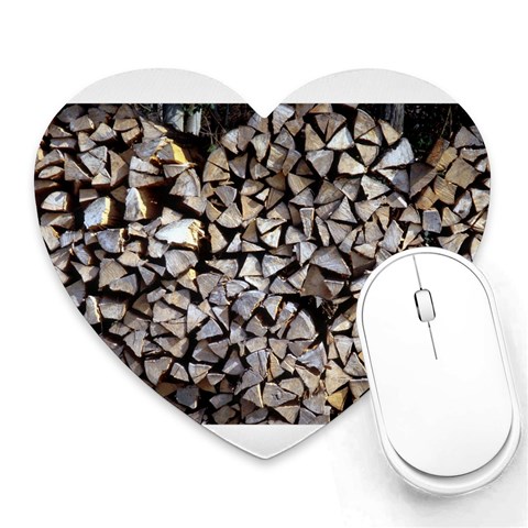 wood Mousepad (Heart) from ArtsNow.com Front