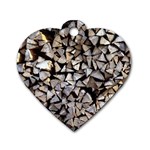 wood Dog Tag Heart (One Side)
