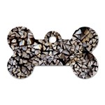 wood Dog Tag Bone (One Side)