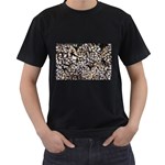 wood Black T-Shirt