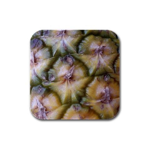 pineapple Rubber Square Coaster (4 pack) from ArtsNow.com Front