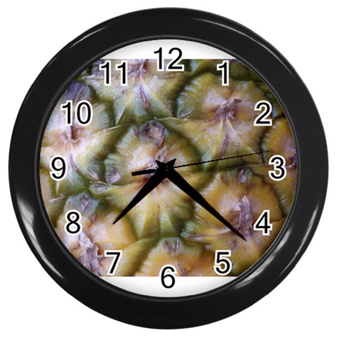pineapple Wall Clock (Black) from ArtsNow.com Front