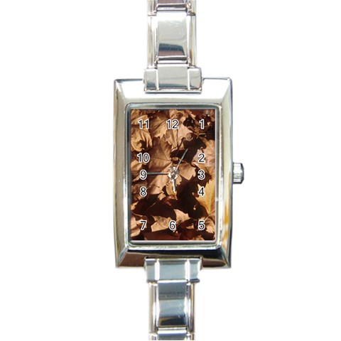 leaves Rectangular Italian Charm Watch from ArtsNow.com Front