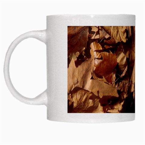 leaves White Mug from ArtsNow.com Left