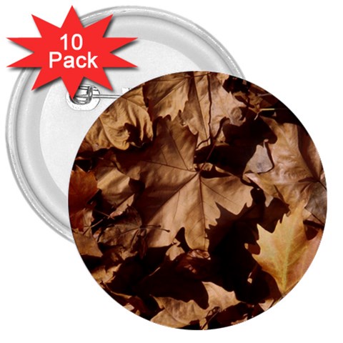 leaves 3  Button (10 pack) from ArtsNow.com Front