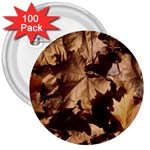 leaves 3  Button (100 pack)