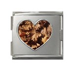 leaves Mega Link Heart Italian Charm (18mm)