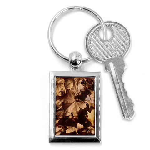 leaves Key Chain (Rectangle) from ArtsNow.com Front