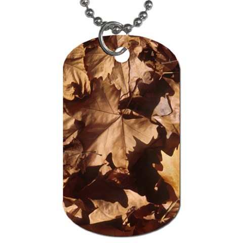 leaves Dog Tag (One Side) from ArtsNow.com Front