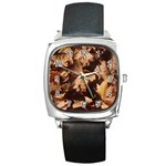 leaves Square Metal Watch