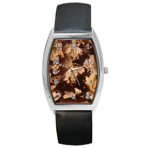 leaves Barrel Style Metal Watch from ArtsNow.com Front